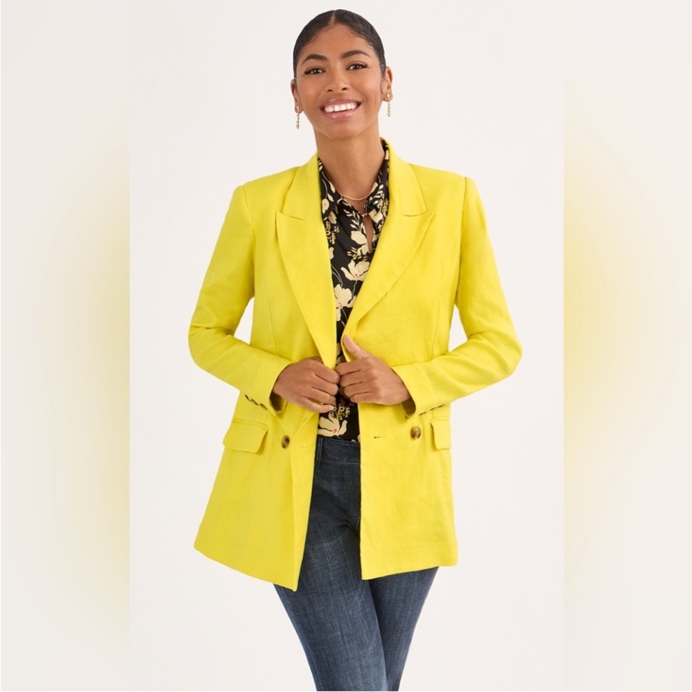 Women's Yellow Blazer - Picture 2 of 3